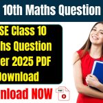 CBSE Class 10 Maths Question Paper 2025 PDF Download