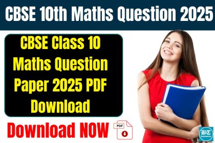 CBSE Class 10 Maths Question Paper 2025 PDF Download