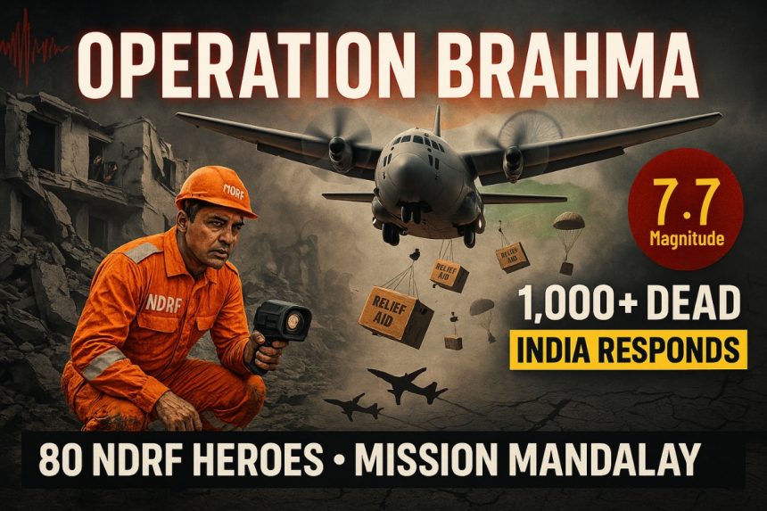 Operation Brahma NDRF rescuers Myanmar earthquake