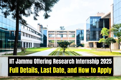 IIT Jammu Offering Research Internship 2025