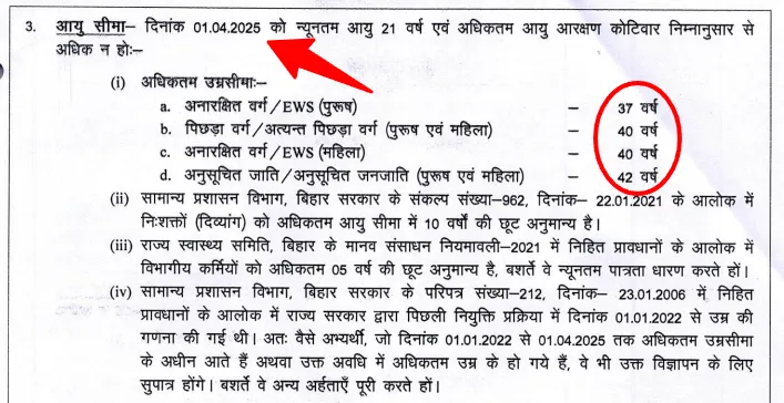 SHS Bihar CHO Recruitment 2025 4500 Vacancy Age Limit And Age Relaxation SHS Bihar CHO Recruitment 2025 4500 Vacancy Age Limit And Age Relaxation