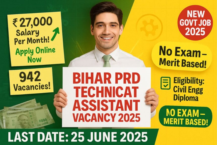 Bihar PRD Technical Assistant Vacancy 2025