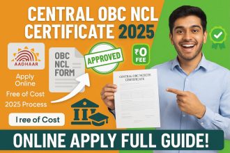 Central OBC NCL Certificate Apply Online 2025