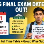 LNMU PG 4th Semester Exam Routine 2025