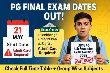 LNMU PG 4th Semester Exam Routine 2025
