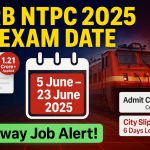 RRB NTPC 2025 Exam Date