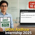 UIDAI Aadhaar Internship