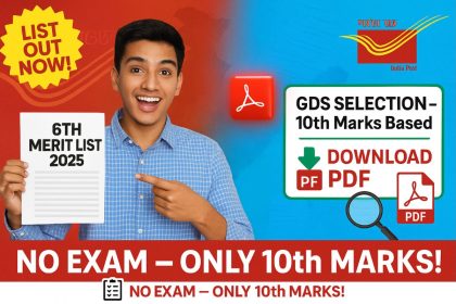 India Post GDS 6th Merit List 2025
