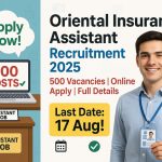 Oriental Insurance Assistant Recruitment 2025